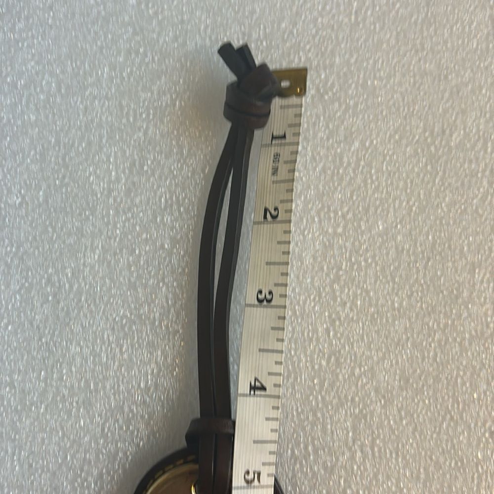 Dooney & Bourke Duck Logo Brown Leather and Brass Hanging Tag For Handbags - Picture 7 of 7
